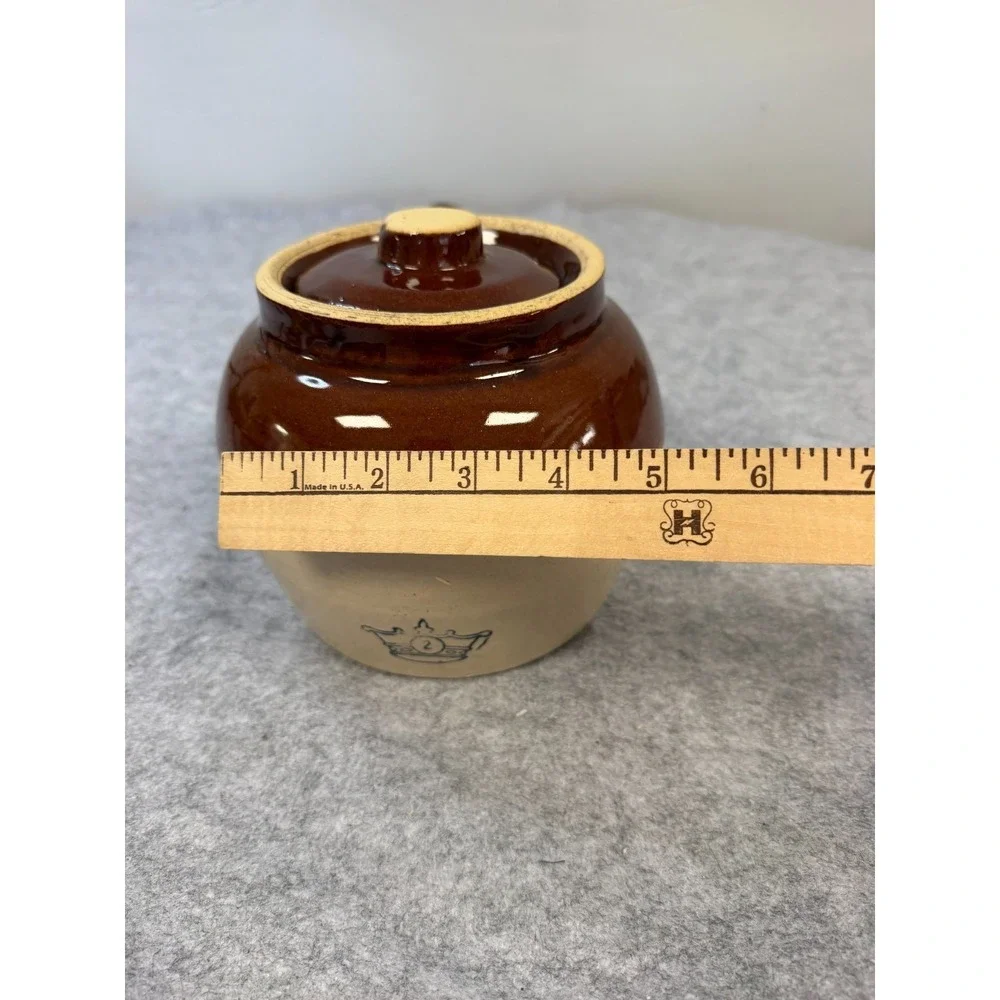 Vintage Robinson Ransbottom Stoneware Pottery Number 2 USA Made 1960s W Lid
